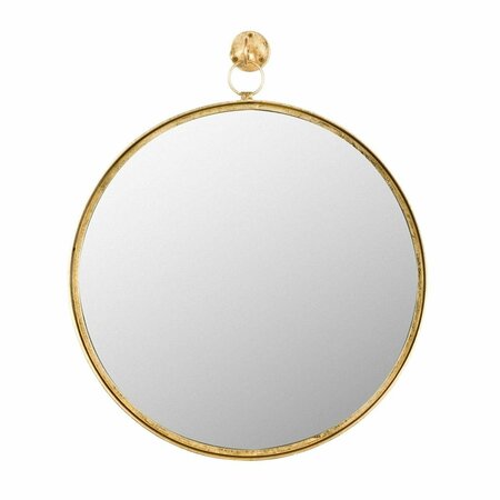 PERFECTPILLOWS Bescott Suspended Round Wall Mirror Gold PE2758633